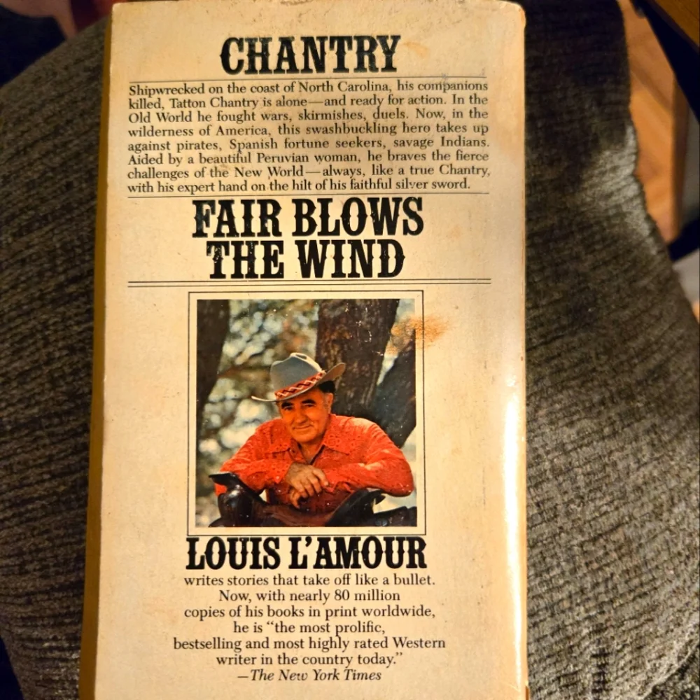 Louis L'amour Fair Blows the Wind Paperback Book